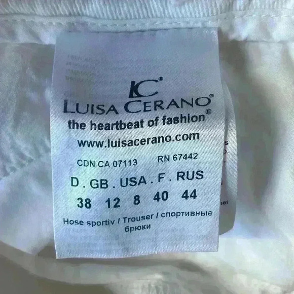Luisa Cerano Soft Raw Hem Skinny Jeans White Size 8 - Picture 5 of 13